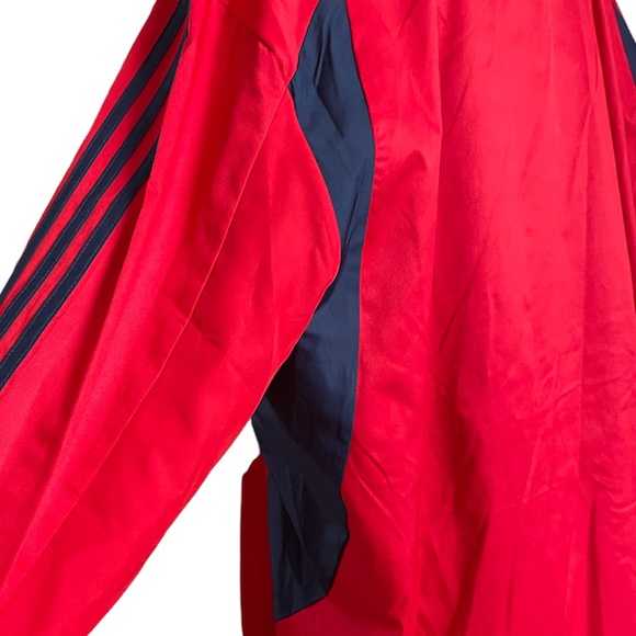 Adidas Mesh Lined Red Windbreaker Jacket - Picture 3 of 6